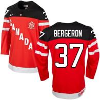Olympic CA 37 Patrice Bergeron Red 100th Anniversary Stitched NHL Jersey