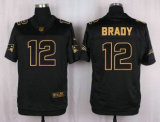 Nike New England Patriots -12 Tom Brady Pro Line Black Gold Collection Stitched NFL Elite Jersey