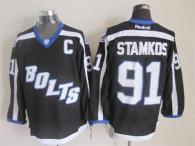 Tampa Bay Lightning -91 Steven Stamkos Black Third Stitched NHL Jersey