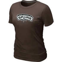 NBA San Antonio Spurs Big Tall Primary Logo Black Women T-Shirt (3)