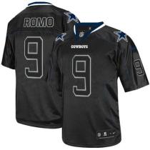 Nike Dallas Cowboys #9 Tony Romo Lights Out Black Men's Stitched NFL Elite Jersey