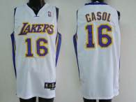 Los Angeles Lakers -16 Pau Gasol Stitched White NBA Jersey