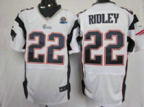 Nike Patriots -22 Stevan Ridley White With Hall of Fame 50th Patch Stitched NFL Elite Jersey
