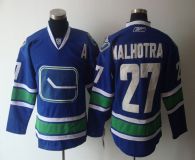 Vancouver Canucks -27 Malhotra Blue Third Stitched NHL Jersey