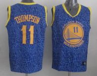 Golden State Warriors -11 Klay Thompson Blue Crazy Light Stitched NBA Jersey