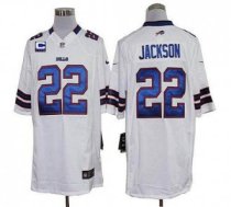 Nike Bills -22 Fred Jackson White With C Patch Stitched NFL Game Jersey
