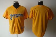 Milwaukee Brewers Blank Yellow Cerveceros Cool Base Stitched MLB Jersey
