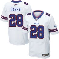 Nike Bills -28 Ronald Darby White Men's Stitched NFL New Elite Jersey