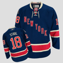 New York Rangers -18 Marc Staal Dark Blue Third Stitched NHL Jersey