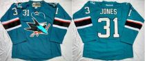 San Jose Sharks -31 Martin Jones Teal Home Stitched NHL Jersey
