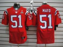 Nike New England Patriots -51 Jerod Mayo Red Alternate Super Bowl XLIX Mens Stitched NFL Elite Jerse