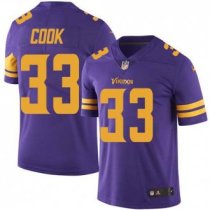 Nike Vikings -33 Dalvin Cook Purple Stitched NFL Limited Rush Jersey