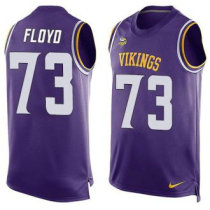 Nike Minnesota Vikings -73 Sharrif Floyd Purple Team Color Stitched NFL Limited Tank Top Jersey