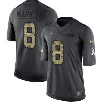 Tennessee Titans -8 Marcus Mariota Nike Anthracite 2016 Salute to Service Jersey