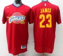 Cleveland Cavaliers -23 LeBron James Red Short Sleeve Fashion Stitched NBA Jersey