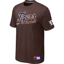 Detroit Tigers Brown Nike Short Sleeve Practice T-Shirt