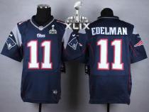 Nike New England Patriots -11 Julian Edelman Navy Blue Team Color Super Bowl XLIX Mens Stitched NFL