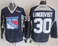 New York Rangers -30 Henrik Lundqvist Navy Blue Practice Stitched NHL Jersey