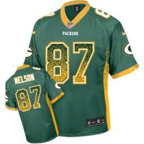Nike Green Bay Packers #87 Jordy Nelson Green Team Color Men's Stitched NFL Elite Drift Fashion Jers