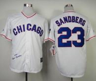 Mitchell And Ness 1988 Chicago Cubs -23 Ryne Sandberg White Throwback Stitched MLB Jersey