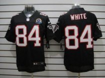 Nike Falcons 84 Roddy White Black Alternate With Hall of Fame 50th Patch Stitched NFL Elite Jersey