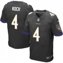 Nike Baltimore Ravens -4 Sam Koch Black Alternate Stitched NFL New Elite Jersey