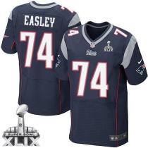 Nike New England Patriots -74 Dominique Easley Navy Blue Team Color Super Bowl XLIX Mens Stitched NF