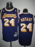 Mitchell and Ness Los Angeles Lakers -24 Kobe Bryant Purple Stitched Throwback NBA Jersey