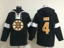 Boston Bruins -4 Bobby Orr Black NHL Pullover Hoodie