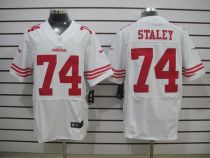Nike San Francisco 49ers #74 Joe Staley White Men‘s Stitched NFL Elite Jersey