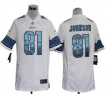 Nike Lions -81 Calvin Johnson White Stitched NFL Game Jersey