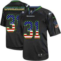 Nike Seattle Seahawks #31 Kam Chancellor Black Men's Stitched NFL Elite USA Flag Fashion Jersey