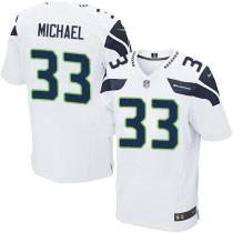 Nike Seattle Seahawks #33 Christine Michael White Men's Stitched NFL Elite Jersey