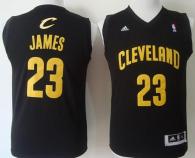 Revolution 30 Cleveland Cavaliers #23 LeBron James Black Stitched Youth NBA Jersey