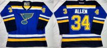 St Louis Blues -34 Jake Allen Light Blue Home Stitched NHL Jersey