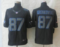 New Nike New England Patriots 87 Gronkowski Impact Limited Black Jerseys