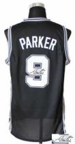 Revolution 30 Autographed San Antonio Spurs -9 Tony Parker Black Stitched NBA Jersey