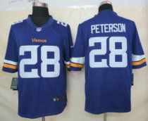 Nike Vikings -28 Adrian Peterson Purple Team Color Stitched NFL Limited Jersey