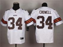Nike Cleveland Browns -34 Isaiah Crowell White Men's Stitched NFL Elite Jersey