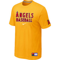 Los Angels of Anaheim Yellow Nike Short Sleeve Practice T-Shirt