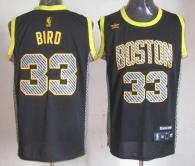 Boston Celtics -33 Larry Bird Black Electricity Fashion Stitched NBA Jersey