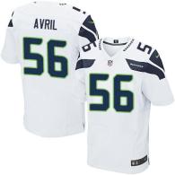 Nike Seattle Seahawks #56 Cliff Avril White Men‘s Stitched NFL Elite Jersey