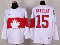 Olympic 2014 CA 15 Ryan Getzlaf White Stitched NHL Jersey
