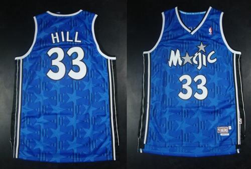 Mitchell And Ness Orlando Magic -33 Grant Hill Blue Stitched NBA Jersey