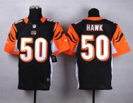 Nike Bengals -50 AJ Hawk Black Team Color Men's Stitched NFL Elite Jersey