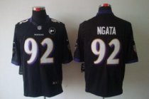 Nike Ravens -92 Haloti Ngata Black Alternate With Art Patch Men Stitched NFL Limited Jersey