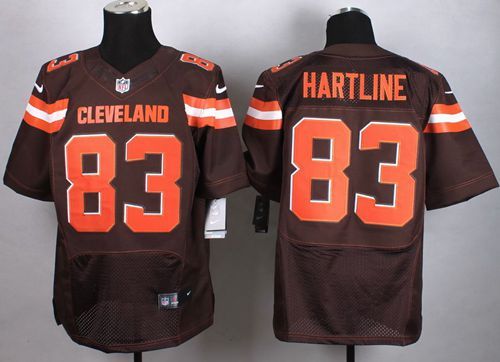 Nike Cleveland Browns -83 Brian Hartline Brown Team Color Men's Stitched NFL New Elite Jersey