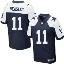 Nike Dallas Cowboys #11 Cole Beasley Navy Blue Thanksgiving Throwback Men's Stitched NFL Elite Jerse