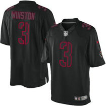 Nike Tampa Bay Buccaneers -3 Jameis Winston Black Stitched NFL Impact Limited Jersey