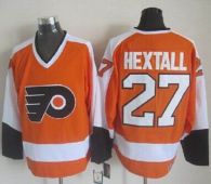Philadelphia Flyers -27 Ron Hextall Orange White CCM Throwback Stitched NHL Jersey